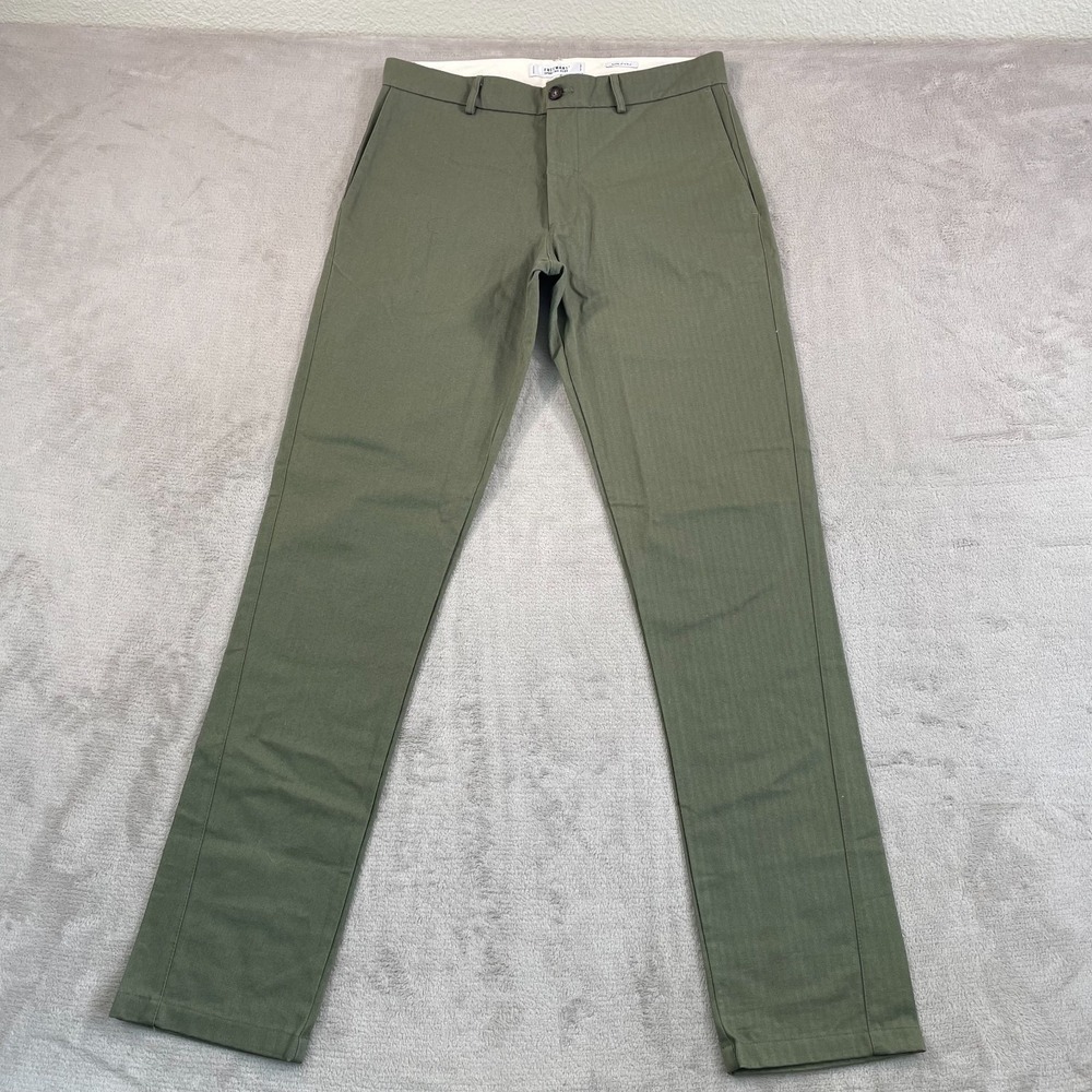 Men's Olive Green Slim Chino Pants